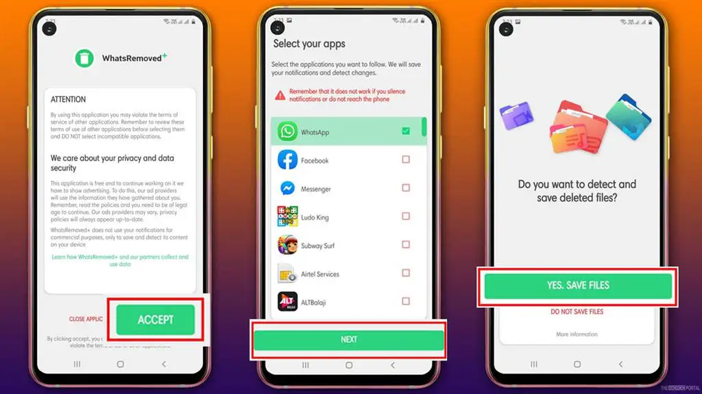 استفاده از برنامه WhatsRemoved استفاده از برنامه WhatsRemoved
